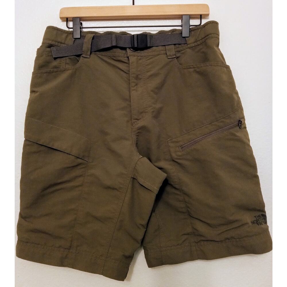 The North Face Cargo Shorts Belted Brown Outdoor Hiking Gorpcore Utility SZ M